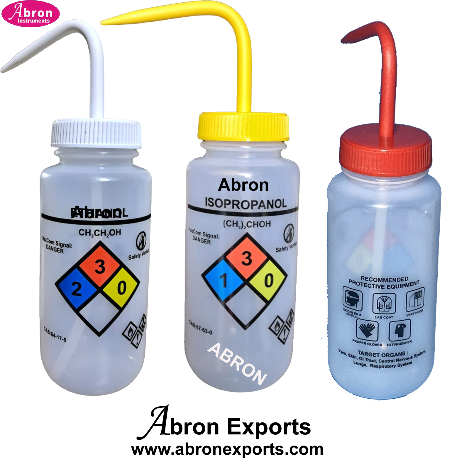Wash Bottle Name Printed Isopropanol Propping Nosel LDPE Wide Mouth Cap ...