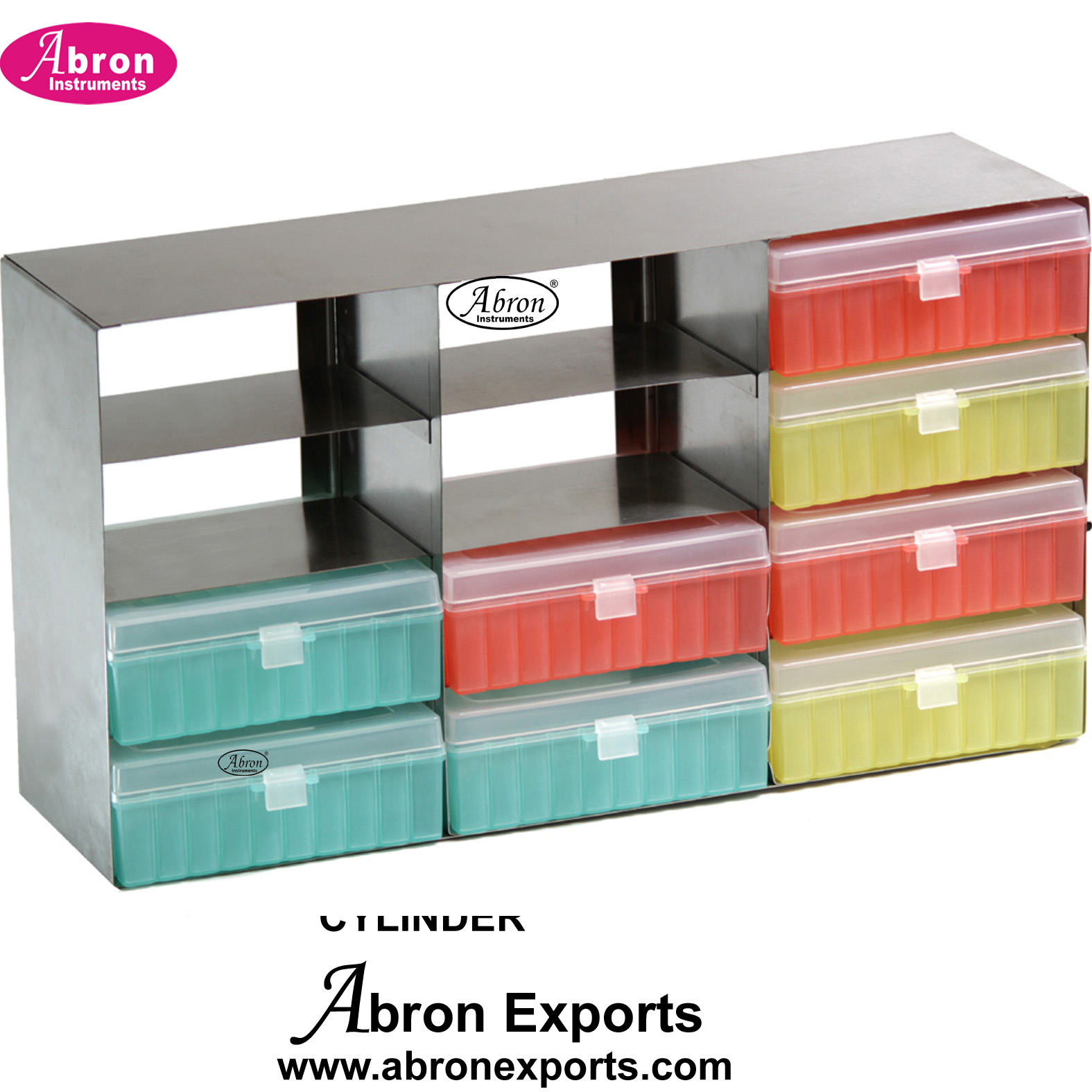 Cryo Vial storage box rack stand cap 12 box Stainless steel freezer ...