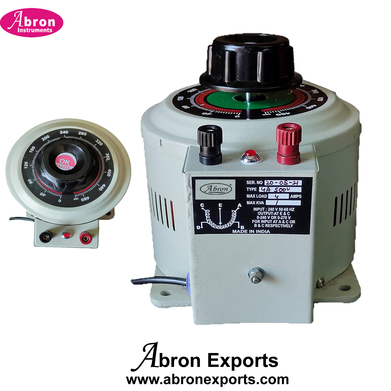 Variac Auto Transformer Dimmerstat 4 Amp Single Phase 0-500V Enclosed ...