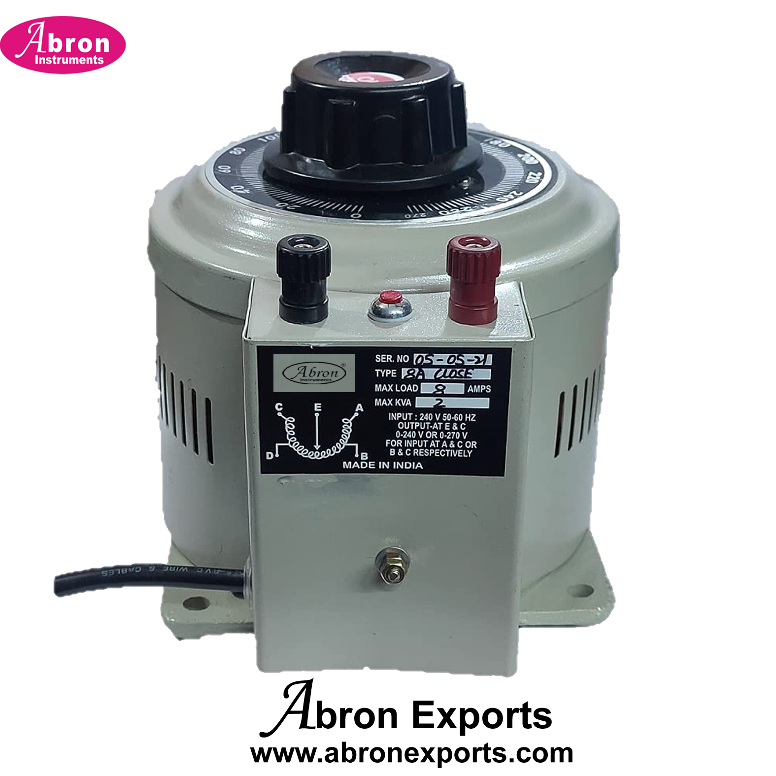 Variac Auto Transformer Dimmerstat 8 Amp Single Phase Enclosed With ...