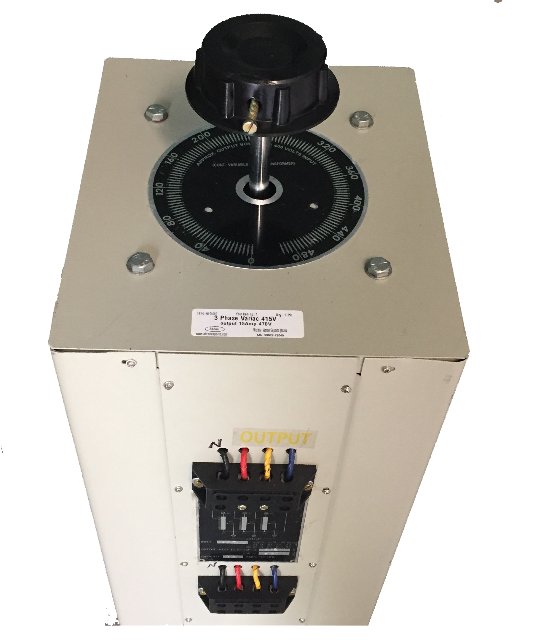 Variac Auto Transformer Dimmerstat 8 Amp 3 Three Phase Enclosed With ...