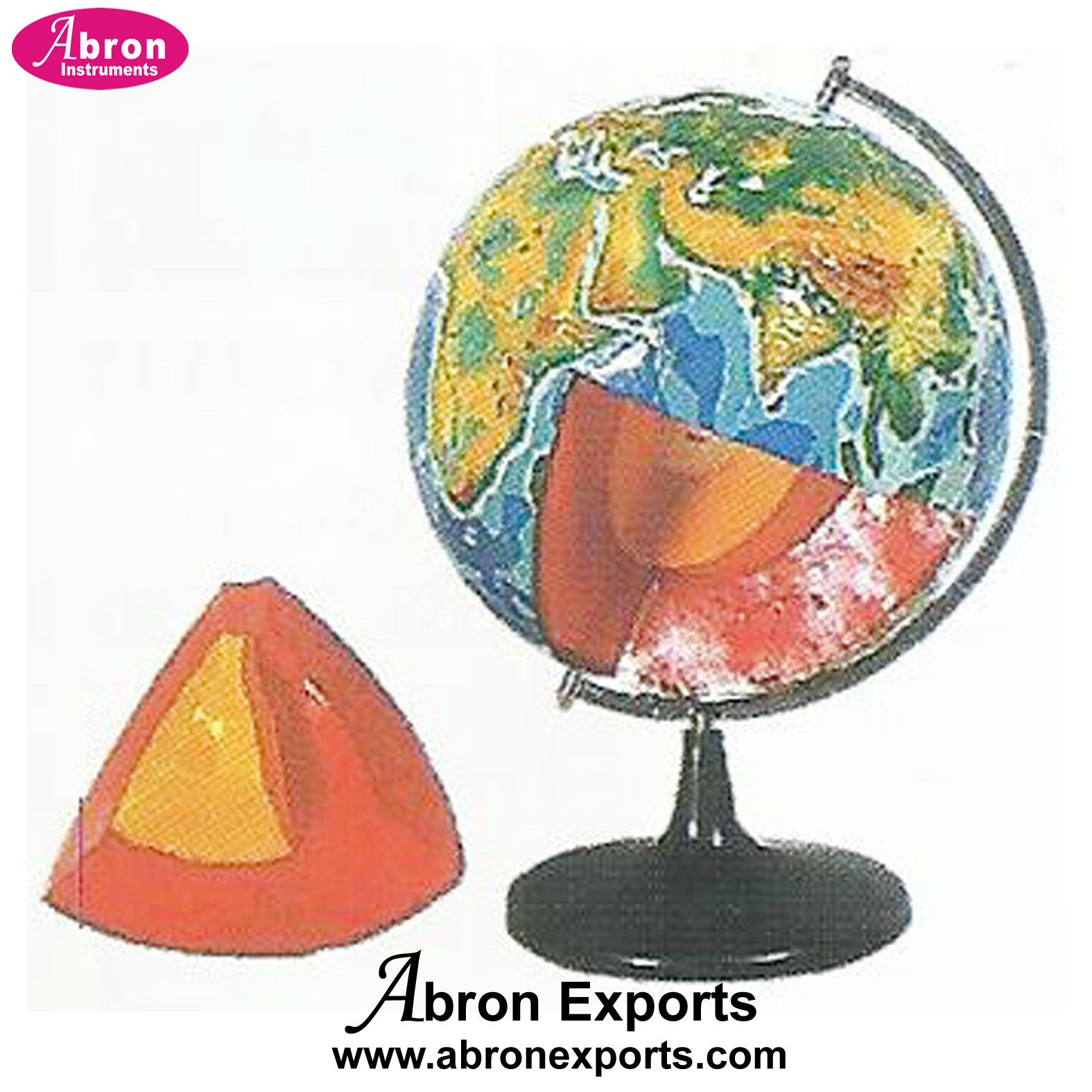 World Model Labelled Geography Model Globe Earth Internal structure in stand Arc 32cm AG ...