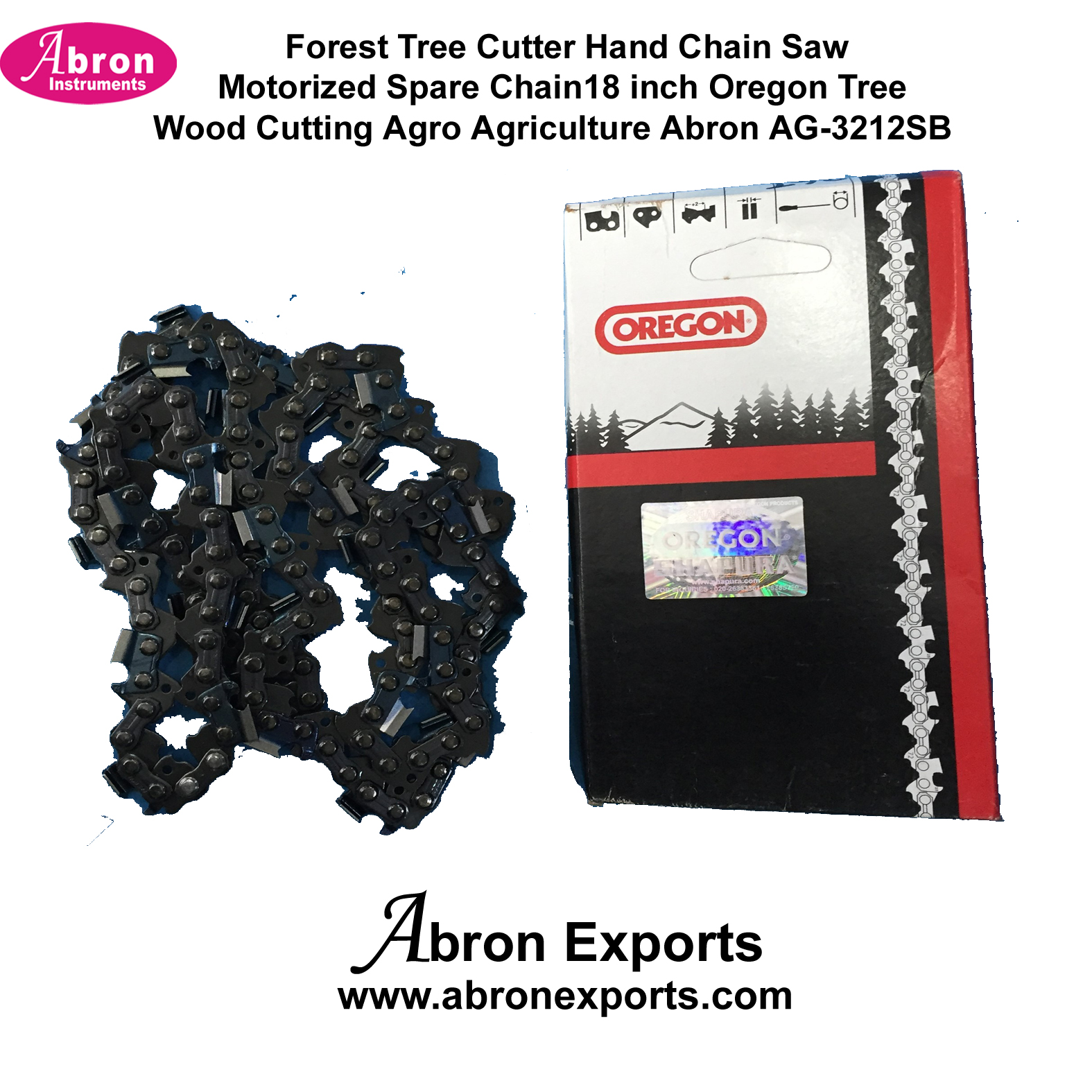 Forest Tree Cutter Hand Chain Saw Motorized Spare Chain 18 Inch Oregon ...