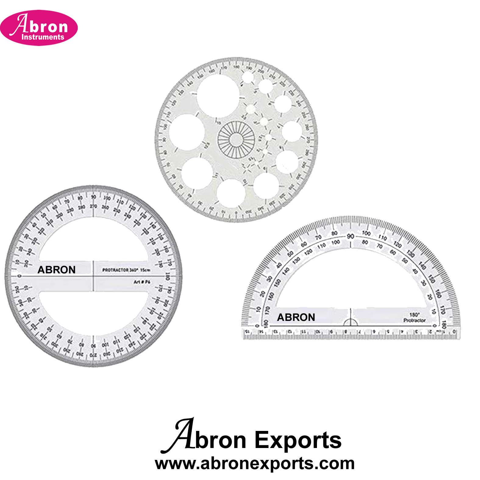 Geography Math Protector Half D with 0-180 Degree Angles Scale Plastic ...