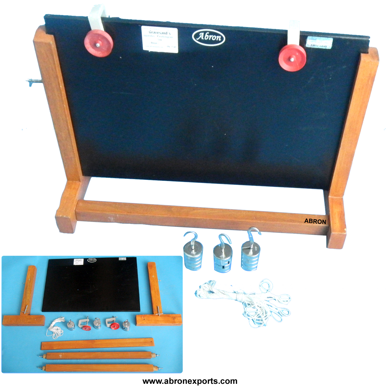 Parallelogram appaatu table Concurrent forces kit model with pulley ...